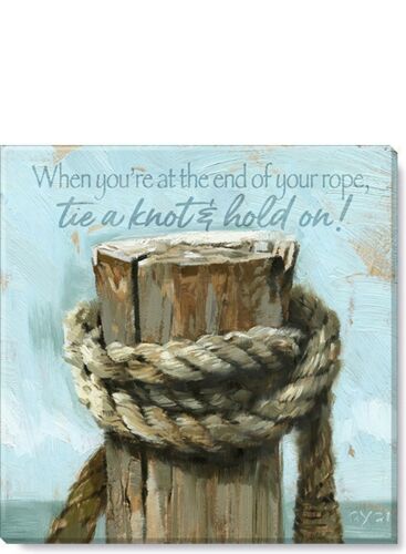 Nautical Rope Canvas Wall Art Made in USA 20"