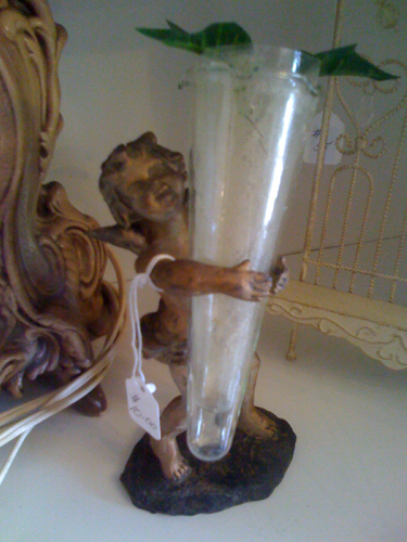 Vintage Cherub Bud Vase
