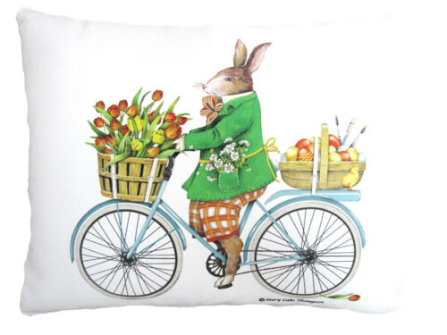 Easter Rabbit Riding Bike Pillow 18", 24"