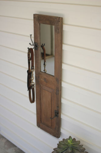 Mirror & Hook Reclaimed Wood Door Panel
