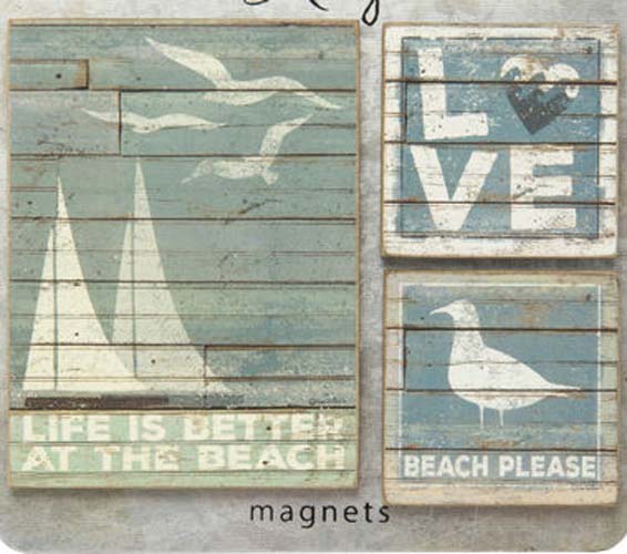 Beach Please Magnet Set of 3