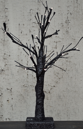 Black Glitter Tree with Lights Black Glitter Tree with Lights