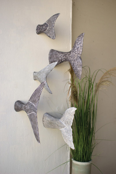Fish Tail Wall Sculpture Set of 5
