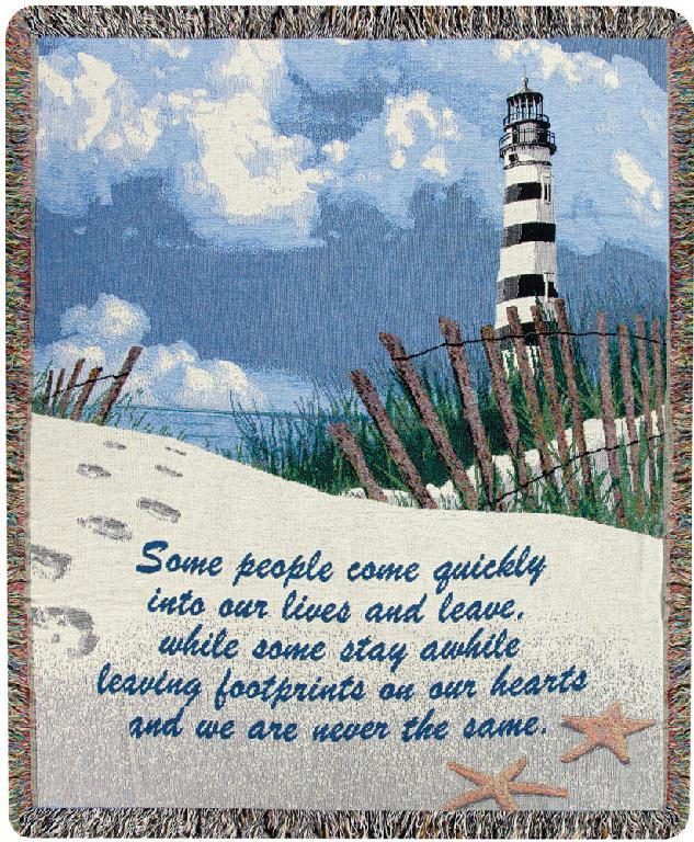 Throw - Footprints Lighthouse