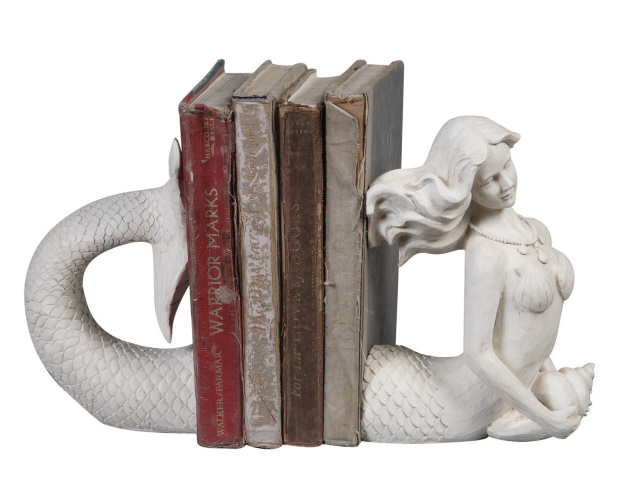 Resin Mermaid Bookends