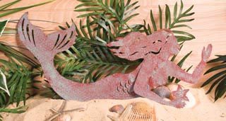 Metal Mermaid Plaque