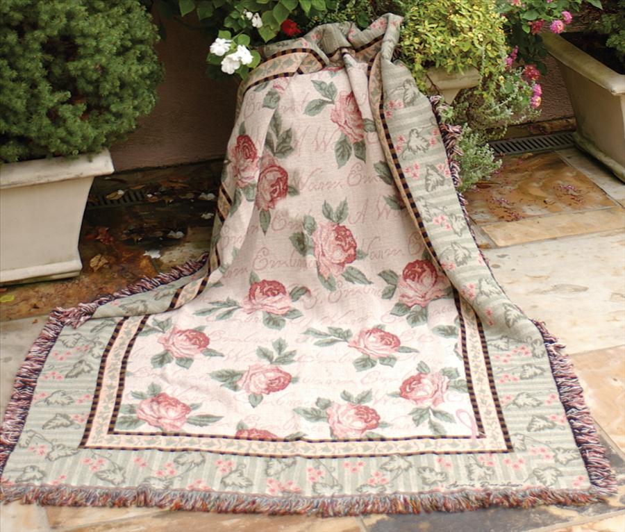 Tapestry Throw Floral Warm Embrace