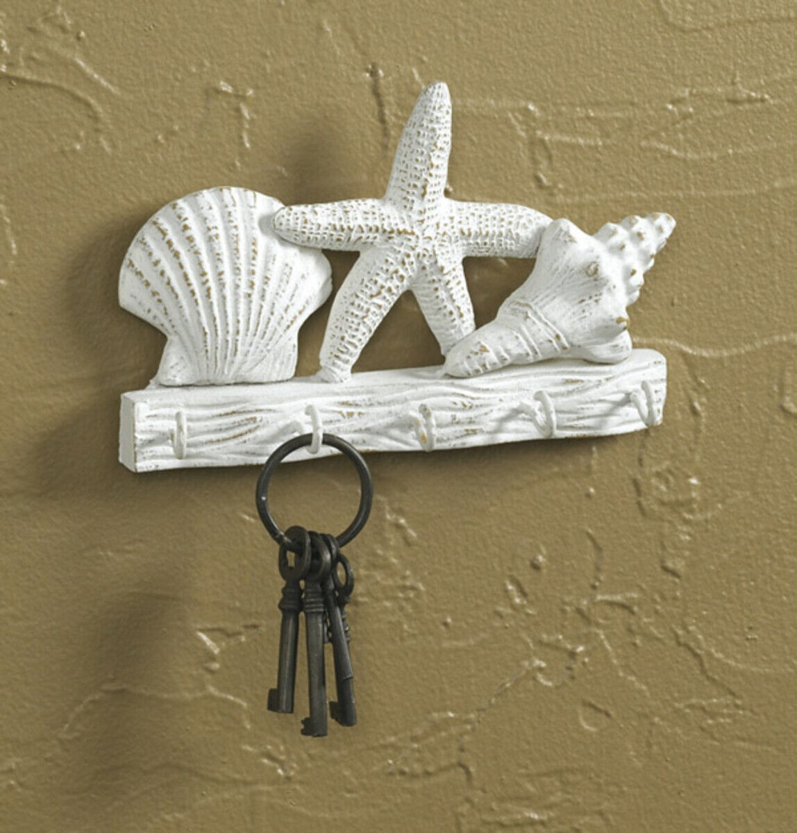 Sea Shell Starfish Key Wall Hook - Click Image to Close
