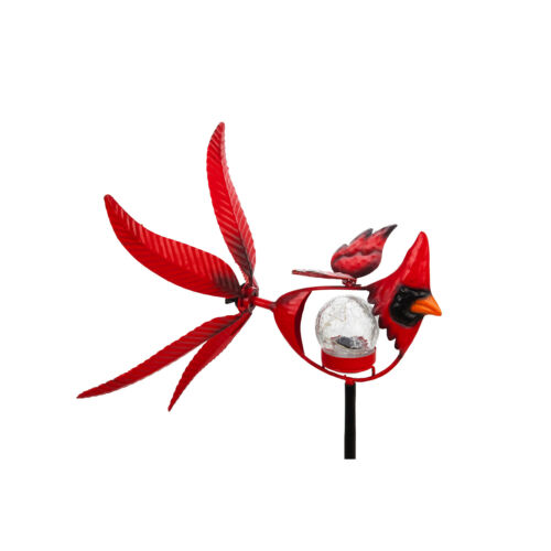 Cardinal Wind Spinner Solar Light