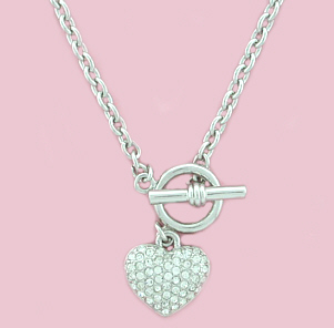 Toggle Heart Necklace - Click Image to Close