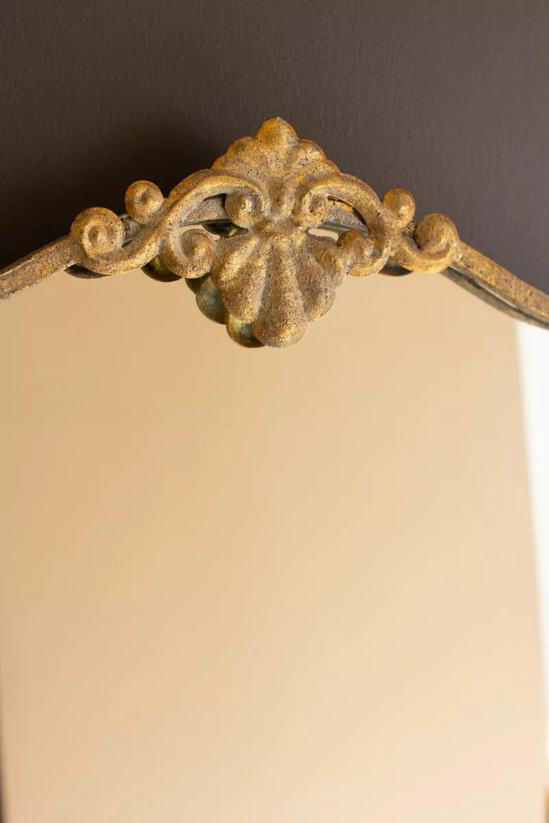 (image for) Antique Style Wall Mirror Vintage Brass 16 x 27