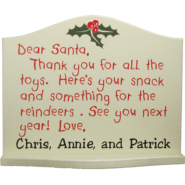 Personalized Wood Sign for Santa - Click Image to Close