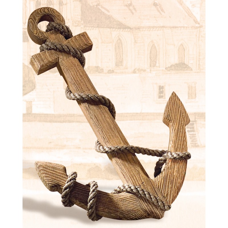 Wood Rope Anchor Wall Sculpture