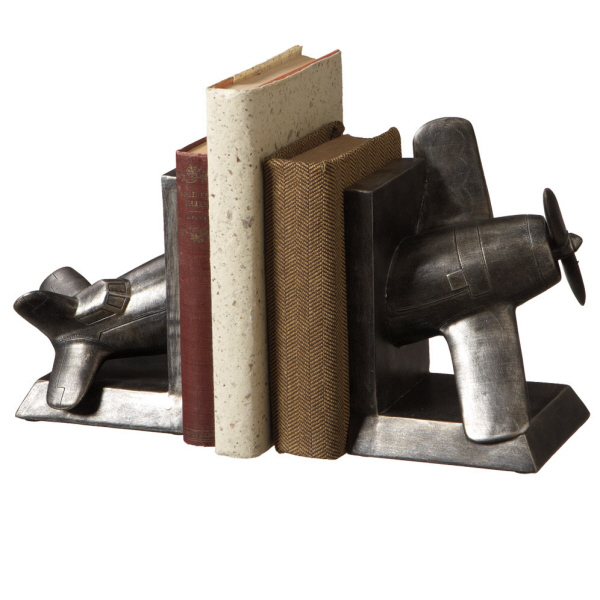 Vintage Style Airplane Bookends