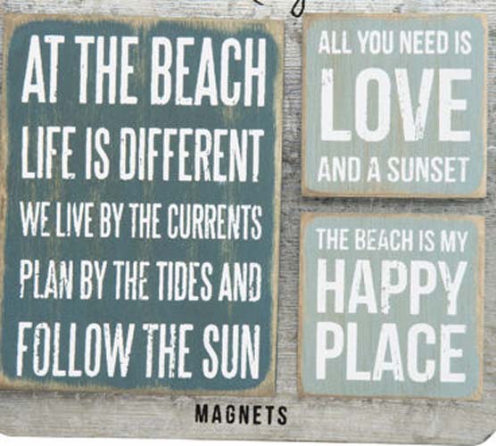 Beach Life Magnet Set of 3 - Click Image to Close
