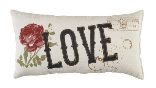 LOVE Rose Pillow Post Card Print - Click Image to Close