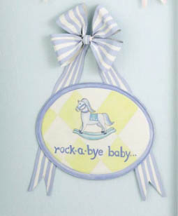 Rock A Bye Baby Sign - Blue