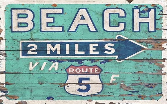 Vintage Beach Wood Sign - Customizing Available